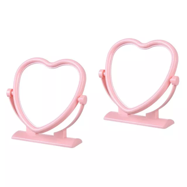 2 Count Double Sided Makeup Mirror Glass Office Vanity for Desk