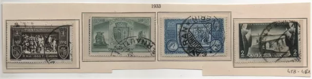 RUMÄNIEN 1933  Mi. Nr. 458-461 gestempelt