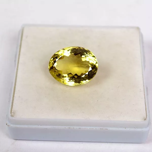 15.70 Ct Vvs Natural Lemon Quartz Oval Cut Top Quality Loose Gemstone