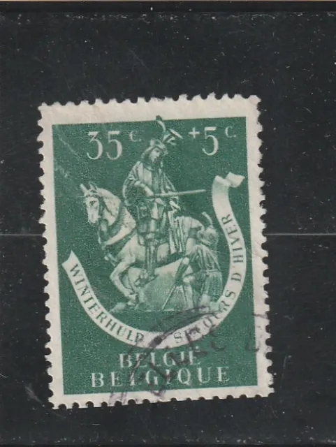 L6161 BELGIQUE timbre Y&T N° 604 de 1942-43 " Secours d'Hiver   " Oblitéré