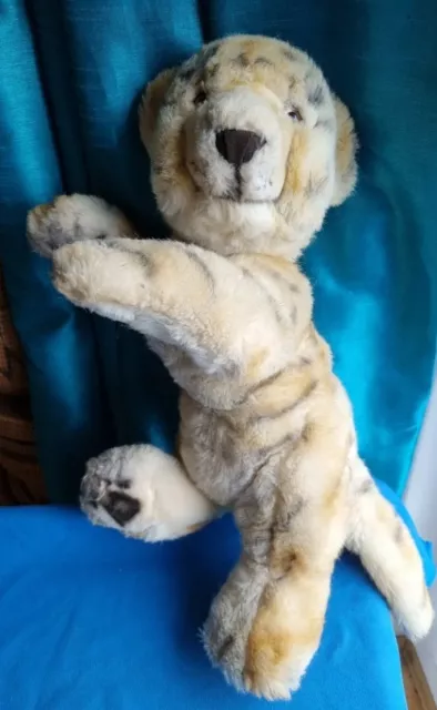 Large Merrythought Tiger / Lion Cub 18in Long Vintage 1990s Laying Down Plush