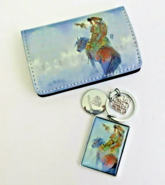 Keychain & Business Card Holder Yalguun Chinese Horse Designer Art Gift