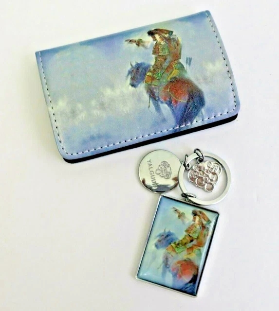Keychain & Business Card Holder Yalguun Chinese Horse Designer Art Gift