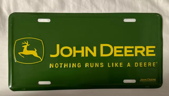 John Deere Green License Plate Nothing Runs Like A Deere