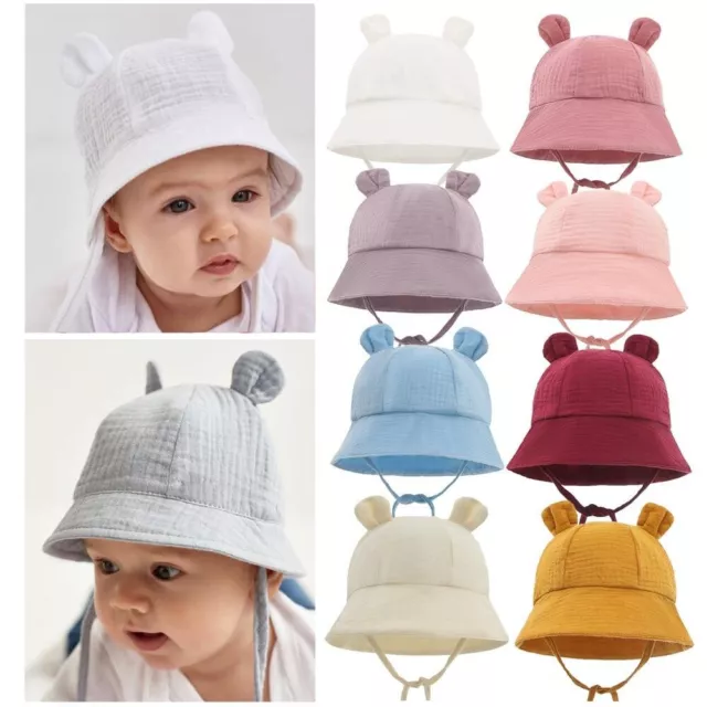 Baby Bucket Hat Cotton Fisherman Hats Kids Summer Toddler Boys Girls Sun Cap