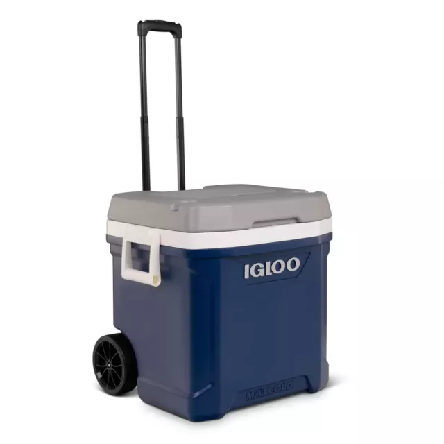 Igloo MaxCold 62 Quart 58 Litre 98 Can Rolling Cool Box Ice Cooler 4 Days *NEW*