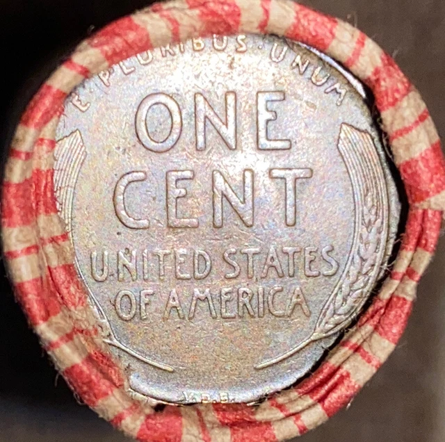 1 US Lincoln Wheat Cent Penny Roll 1913-S/1909 VDB (50 Coins) Old Vintage 2