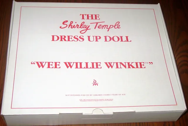 Shirley Temple Dress Up Doll Outfit  WEE WILLIE WINKIE  MIB  Danbury Mint