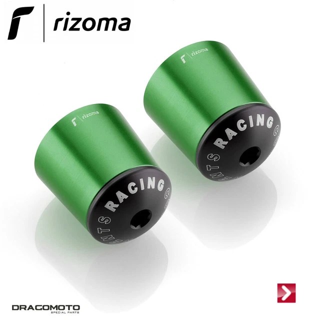 Embouts De Guidon Rizoma MA510 Pour Kawasaki Versys 1000 2017-2018 - Vert - Neuf Avec Garantie 2 Ans