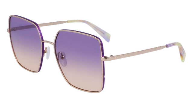 Liu Jo LJ116S Butterfly Sunglasses Gold Frame Brown Gradient‎ 57-15-135 NEW Liu Jo LJ 116S 754 Gold Sunglasses with Brown Gradient  main image 2