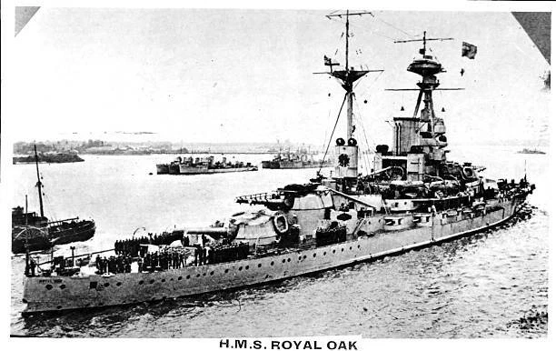 BRITISH ROYAL NAVY Battleship HMS Royal Oak SHIPPING NAVAL OLD PHOTO £4