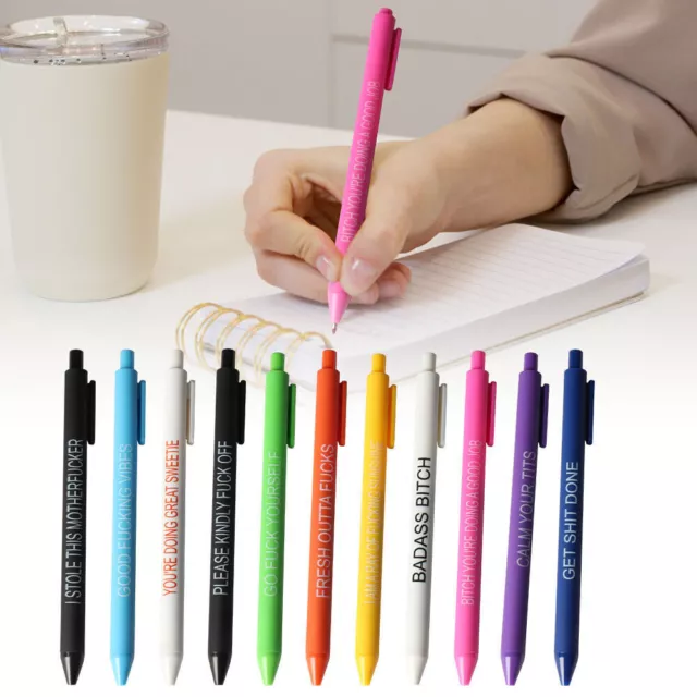  Spoof Fun Ballpoint Pen Set, 11PCS Funny Pens Set, Premium  Novelty Pens Swear Word Daily Pen Set, Offensive Pens Funny DIY Office Gifts