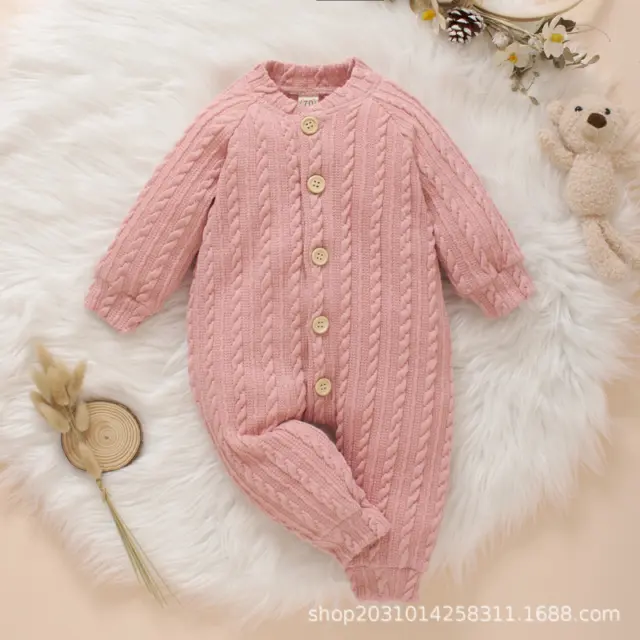 Maglione tuta neonato neonato bambine maniche lunghe maglia massello