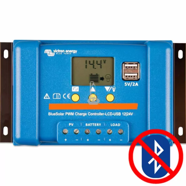 Victron BlueSolar PWM-LCD&USB Solarladeregler 12/24 5/10/120/30 Energy