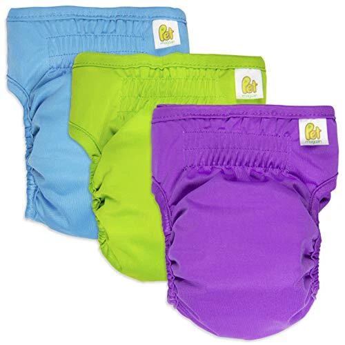 PET MAGASIN Couches Chien Lavable (Lot de 3) - Bandes réutilisables pour Chiens,