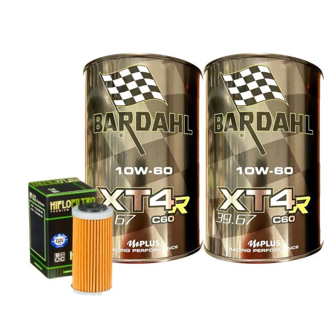 Set Entretien Huile Bardahl XT4R 10W60 + Filtre Pour Husqvarna Fx350 2021