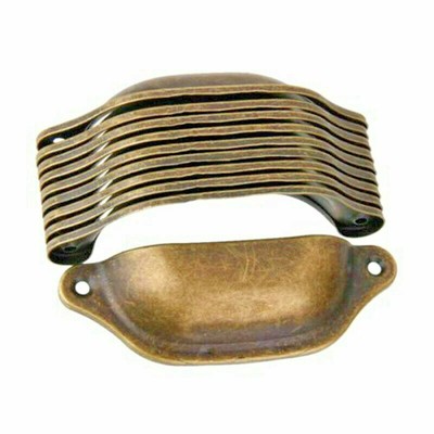 Create Idea 12 X Maniglia a Mezzaluna Shell Retro Maniglie Cucina Armadio Porta Bronzo 