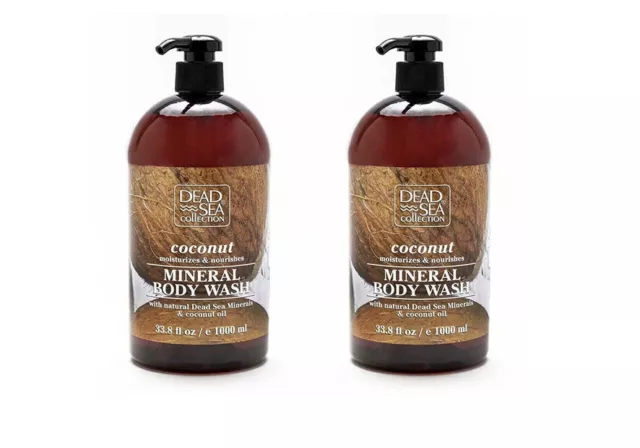 2 x Dead Sea Collection Lavender coconut Mineral Jumbo Body Wash 1000ml 3