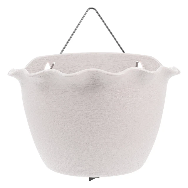 DanDiBo Set 2 Fioriere Sospese In Metallo - Colorate, Shabby Chic, Per Interni/Esterni Con Catena (Grande E Piccola)