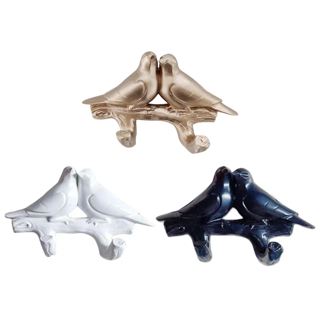 Nordic Coat Key Hanger Décorations murales d'oiseaux en résine pour robe