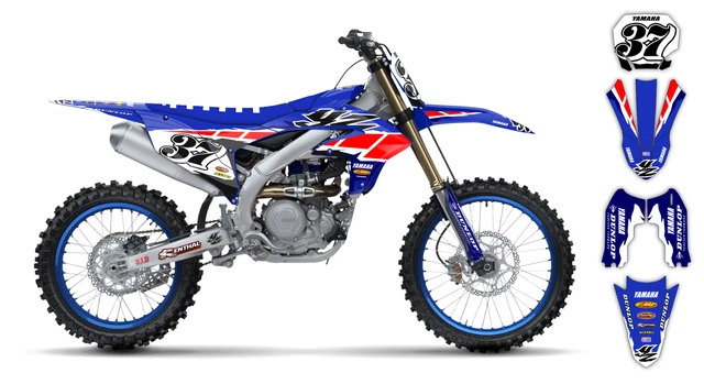 Yamaha YZ450F 2023-2024 / YZ250F 2024 Racing Graphic Kit – Glossy Vinyl Decals