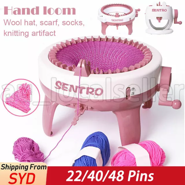 22-48 DIY Knitting Machine Smart Weaving Knit Rotating Kids Toy Scarf Sock Hat