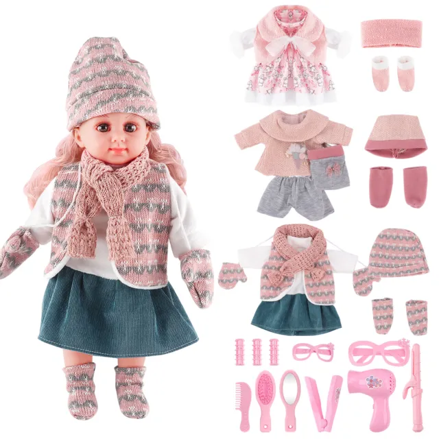 Baby Doll Toys Girl Doll Dress-Up Clothes Toy Set Role Play Toys Gift for Girl