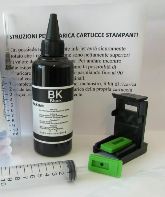 100 kit inchiostro ricarica cartucce hp 302 per stampante Deskjet ++ refill clip