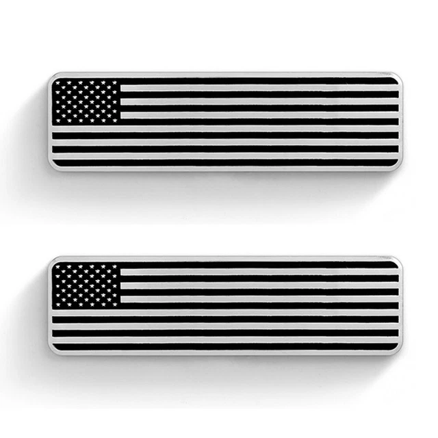 2x Aluminum Sticker USA American Flag Emblem Badge Car Trunk Decal Accessories
