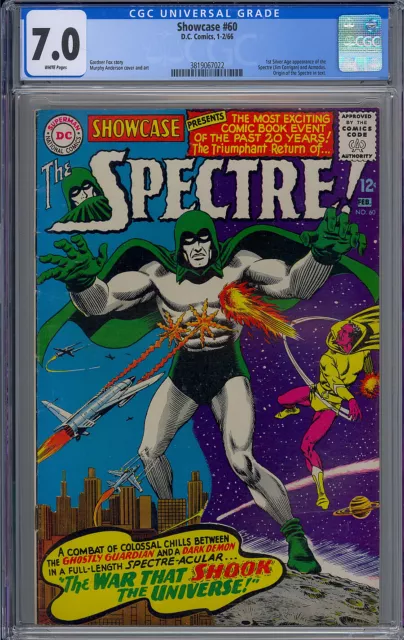 Showcase #60 Cgc 7.0 Spectre Silver Age 1St Appearance White Pages