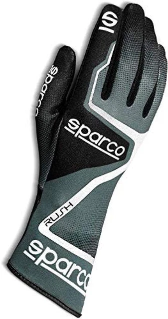 (TG. 12) Sparco 00255612GRNR Rush 2020 Guanti Karting, Grigio/Nero, 12 - NUOVO