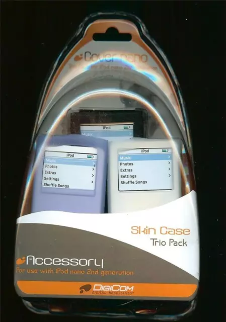 Digicom 3 TRIO Skin Case Protector for Apple iPod Nano 2nd genArmband NEW