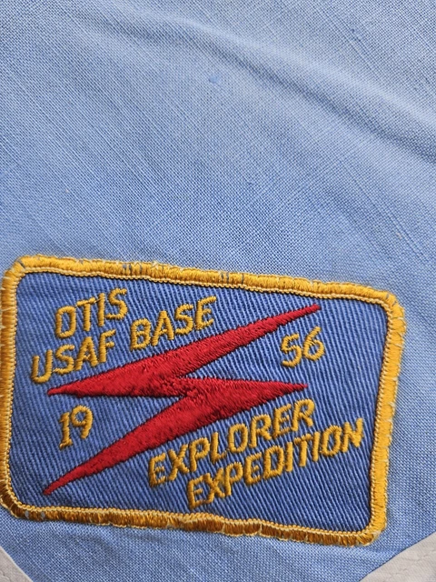 Explorer Air Encampment Patch On Neckerchief 1956 Otis AFB MA Cape Cod Region 1