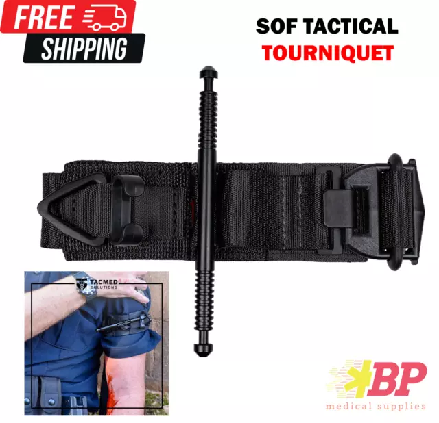 SOF Tactical Gen 4 Wide Tourniquet 1.5” Compression for Bleeding Control - Black