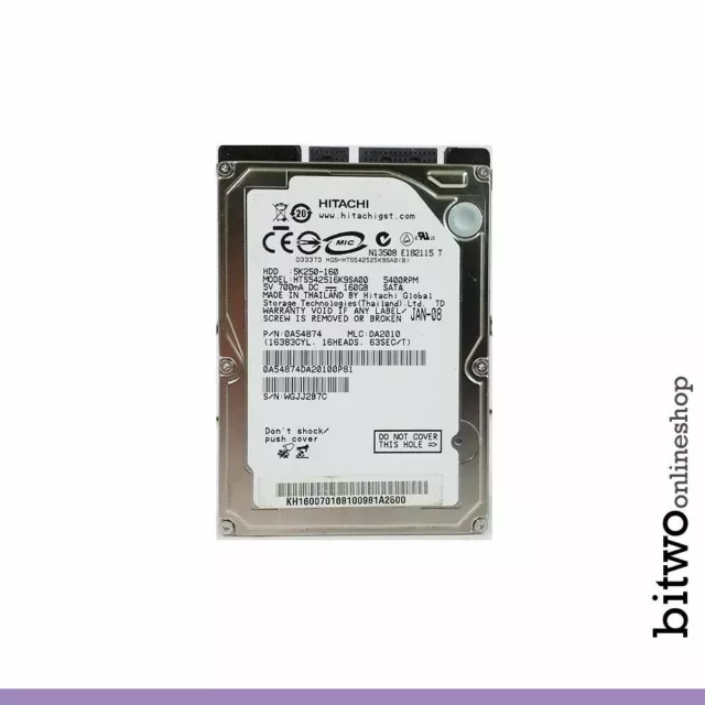 Hitachi hard disk per Notebook HDD 160gb 2,5" per computer PC notebook portatile