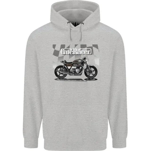 Cafe Racer Motorbike Motorcycle Biker Mens 80% Cotton Hoodie