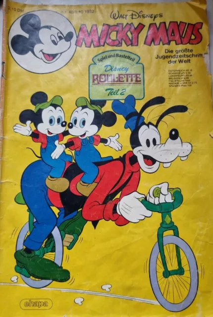 Walt Disneys Micky Maus Nr. 40 5.10.1982 (ehapa) Ohne Roulette Zustand: 3-4