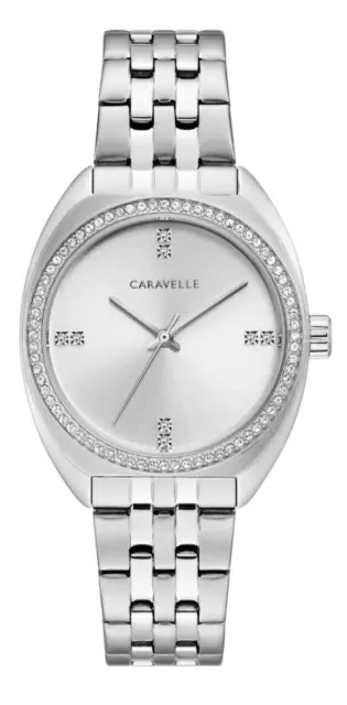 Caravelle Retro Women's Quartz Silver Tone Stainless Steel 32MM Watch 43L214