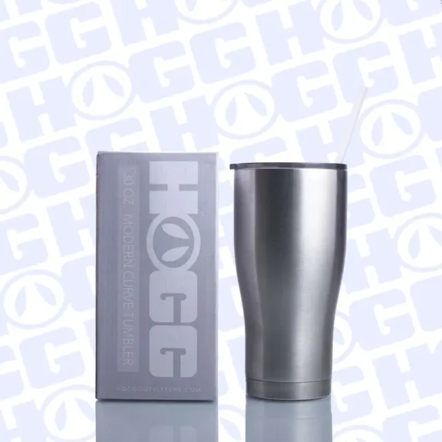 Hogg 30 Oz Modern Curve Stainless Steel Tumbler Hot Cold Beverage Mug Cup Lid
