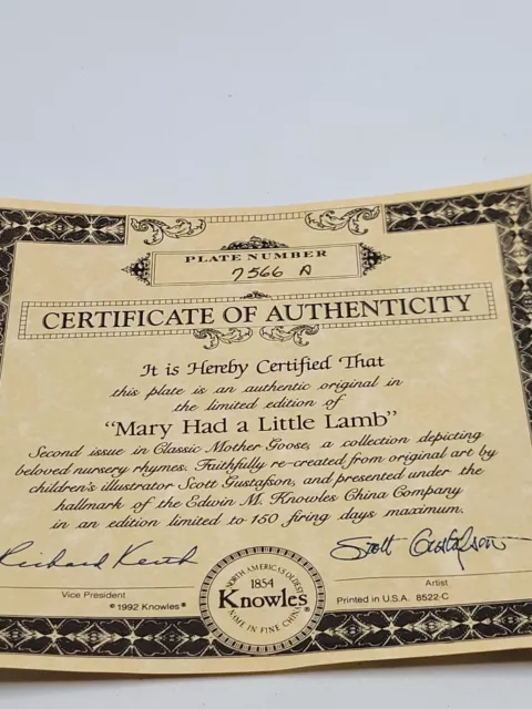 Knowles  "Mary Had A Little Lamb" By Scott  Gustafson  Mother Goose Edition 3