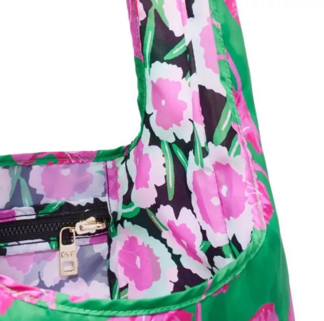 New Diane Von Furstenberg for Target Poppy/Geranium Leaf Reversible Reusable Bag 3