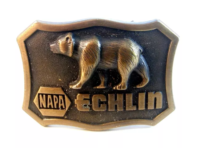 Boucle de ceinture grizzli vintage NAPA Echlin fabriquée aux États-Unis 3
