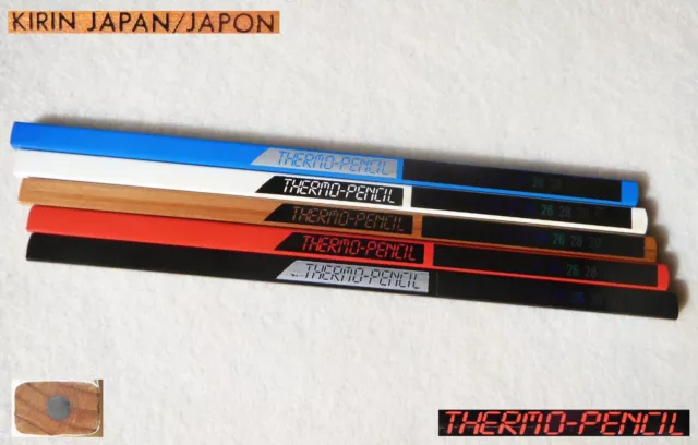 🌡️ Rare Vintage KIRIN Thermo Pencil Matite collezione Pencils 1980 Japan Japon