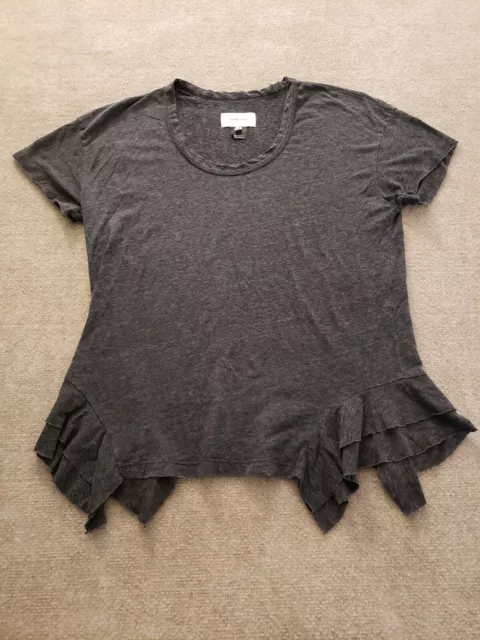 Current Elliott Womens Size 2 Gray Short Sleeve Tee Shirt Top