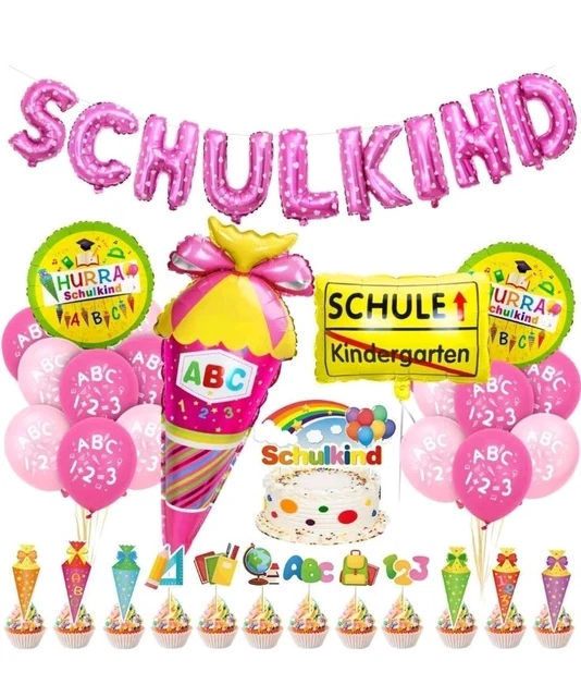 Einschulung Deko Tischläufer - 183x33cm Schulanfang Dekoration