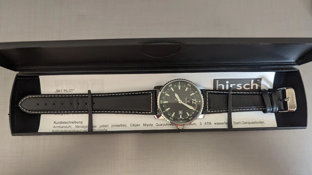Hans Hirsch Sky Pilot Herrenarmbanduhr in OVP