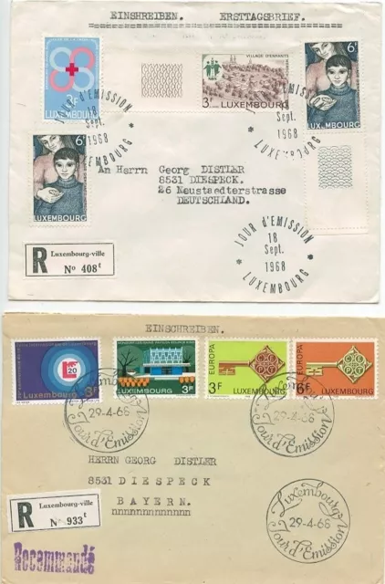 Lx013. Luxembourg Luxembourg 6 Couvertures Commémoratives Et Fdc 1968 3