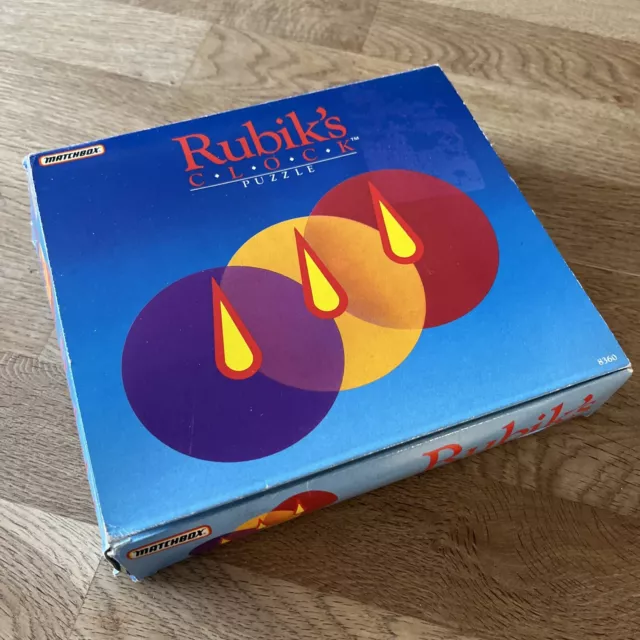 Rubik's CLOCK PUZZLE by MATCHBOX 1988 Boxed Rare Retro Challenge - Vintage