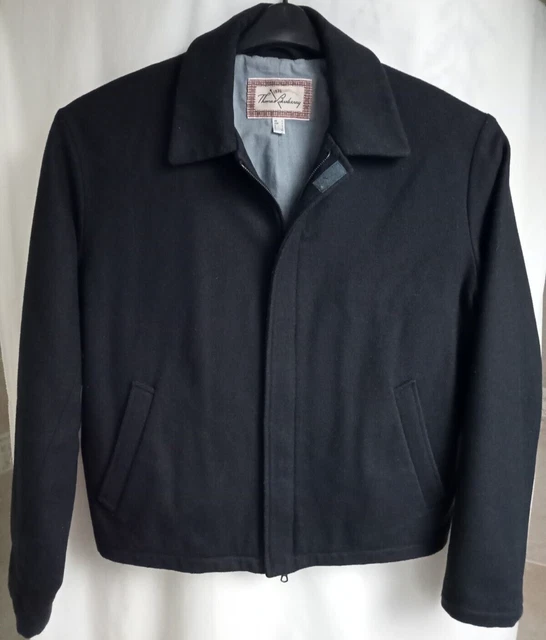 THOMAS BURBERRY 1835 Navy Blue Jacket Size Large Zip Fastener