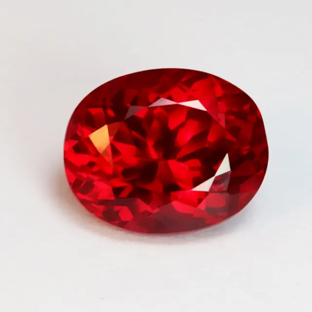 14.70+ Ct Natural Certified BURMA Pigeon Blood Red Ruby Oval Cut Loose Gemstone